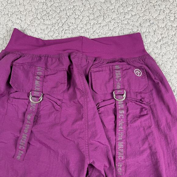 Zumba Wear Cropped Capri Jogger Pants Womens XL Dance Workout Purple - Picture 5 of 8